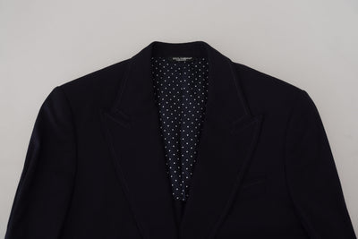 Dolce & Gabbana Blauer Taormina Blazer aus Schurwolle
