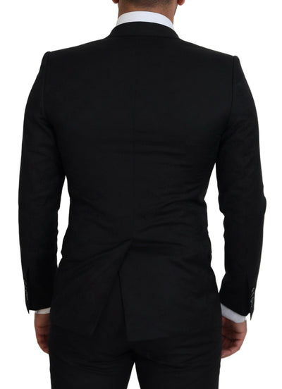 Dolce & Gabbana Schwarzer formeller Wollmantel Martini Blazer