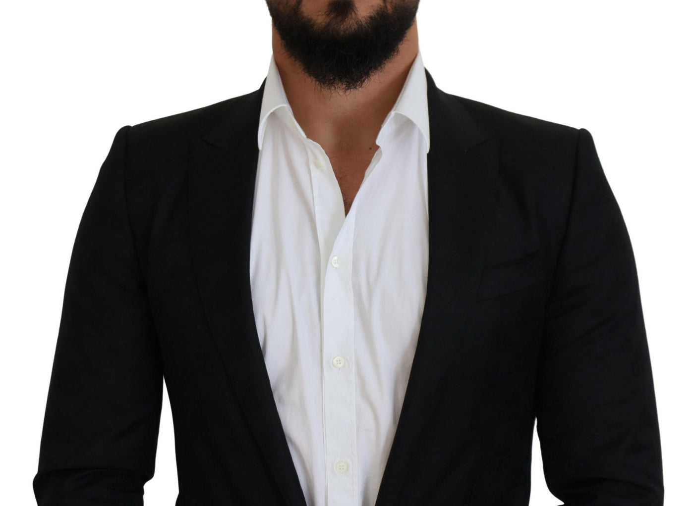 Dolce & Gabbana Schwarzer formeller Wollmantel Martini Blazer