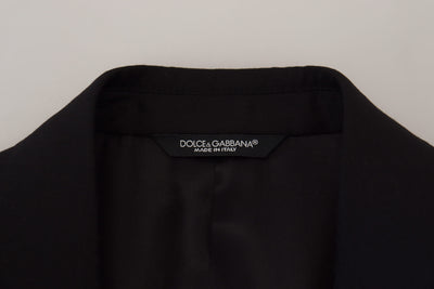 Dolce & Gabbana Schwarzer formeller Wollmantel Martini Blazer