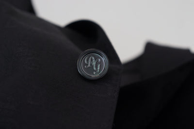 Dolce & Gabbana Schwarzer formeller Wollmantel Martini Blazer