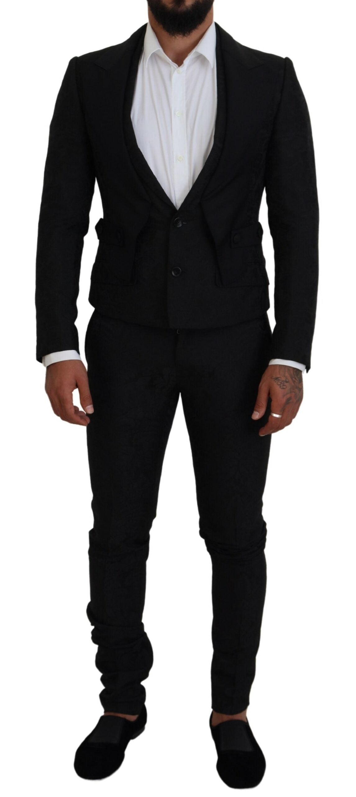 Dolce & Gabbana Schwarzer Polyester Herren 2 Stück MARTINI Anzug