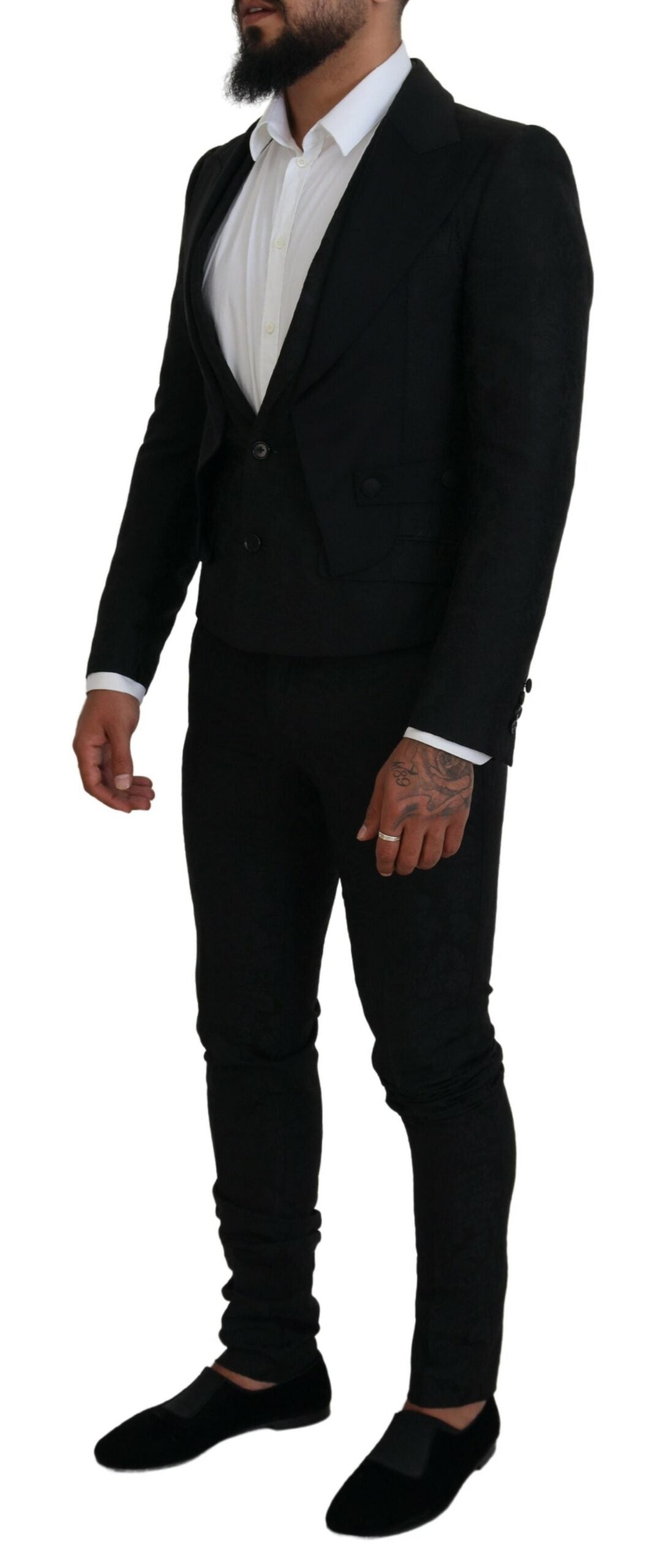 Dolce & Gabbana Schwarzer Polyester Herren 2 Stück MARTINI Anzug