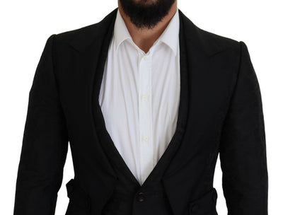 Dolce & Gabbana Schwarzer Polyester Herren 2 Stück MARTINI Anzug