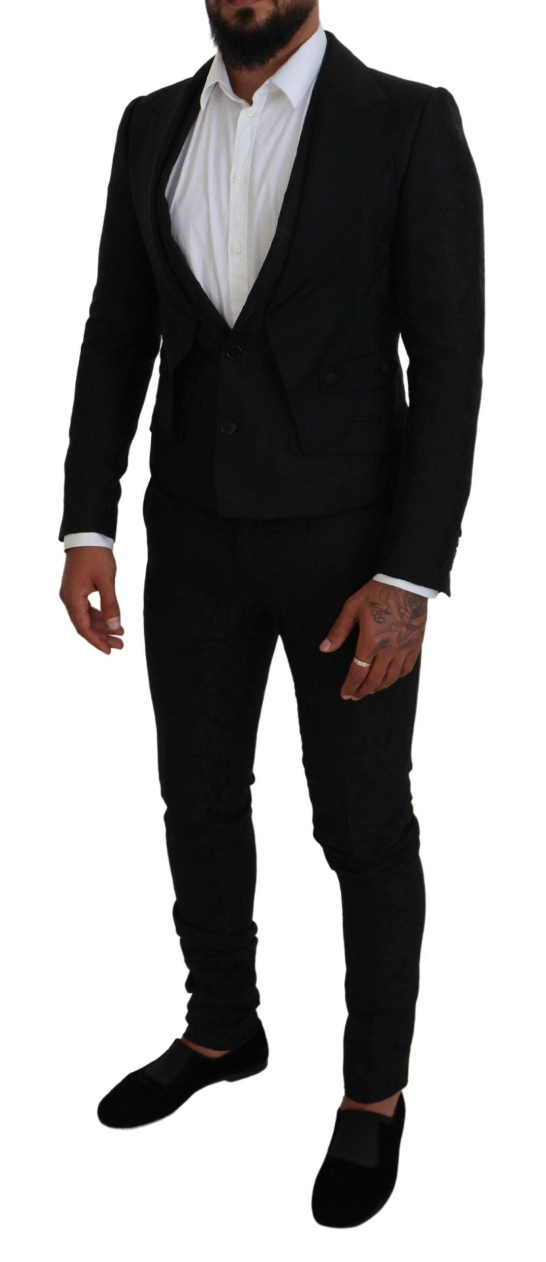 Dolce & Gabbana Schwarzer Polyester Herren 2 Stück MARTINI Anzug