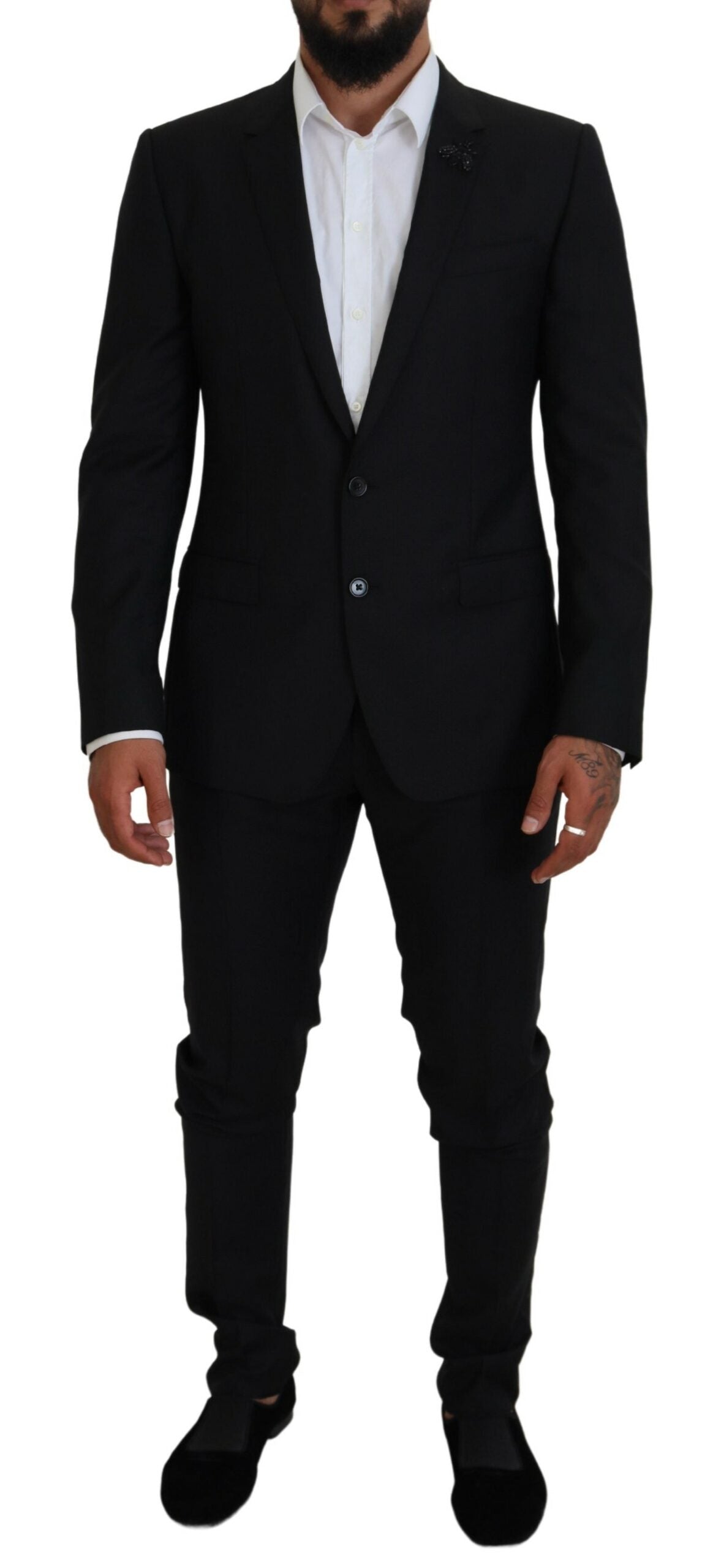 Dolce & Gabbana Schwarzer einreihiger 2-teiliger MARTINI Anzug