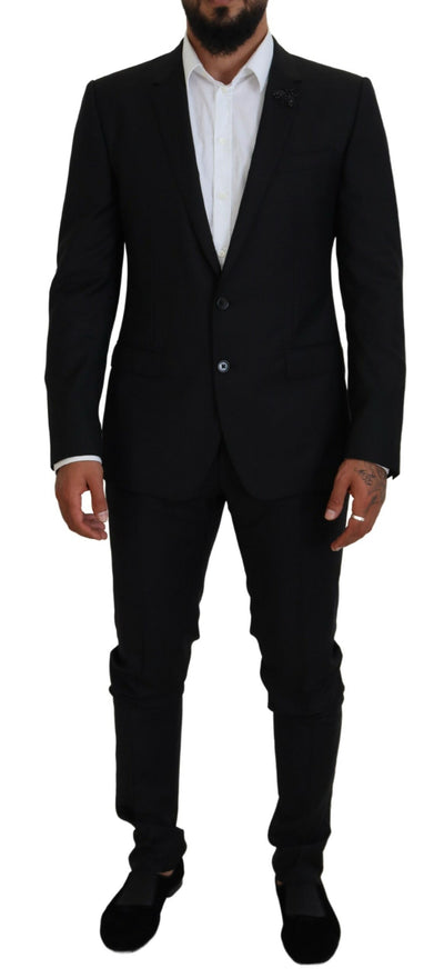 Dolce & Gabbana Schwarzer einreihiger 2-teiliger MARTINI Anzug