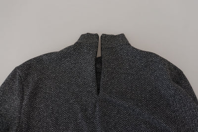 Dolce & Gabbana Dunkelgrauer Nylon-Rollkragenpullover