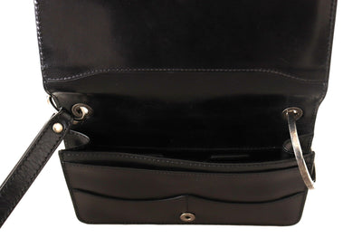 Dolce & Gabbana Schwarzes Lederhandtäschchen Mini Bag Card Bill Wallet