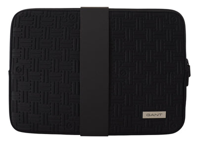 Gant Schwarzes gepolstertes Etui Tasche Zipper Cover Sleeve Case
