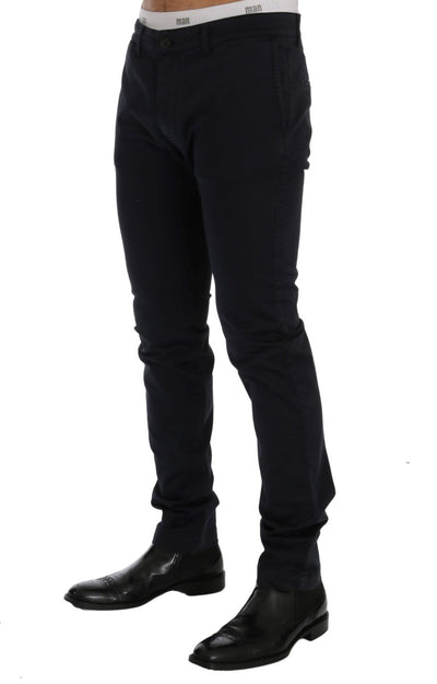 GF Ferre Blaue Baumwoll-Stretch-Chino-Hose