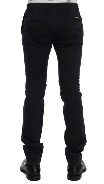 GF Ferre Blaue Baumwoll-Stretch-Chino-Hose