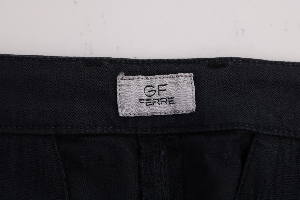 GF Ferre Blaue Baumwoll-Stretch-Chino-Hose