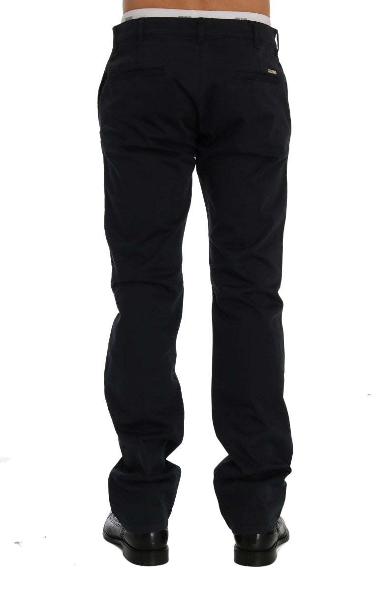 GF Ferre Blaue Baumwoll-Stretch-Chino-Hose