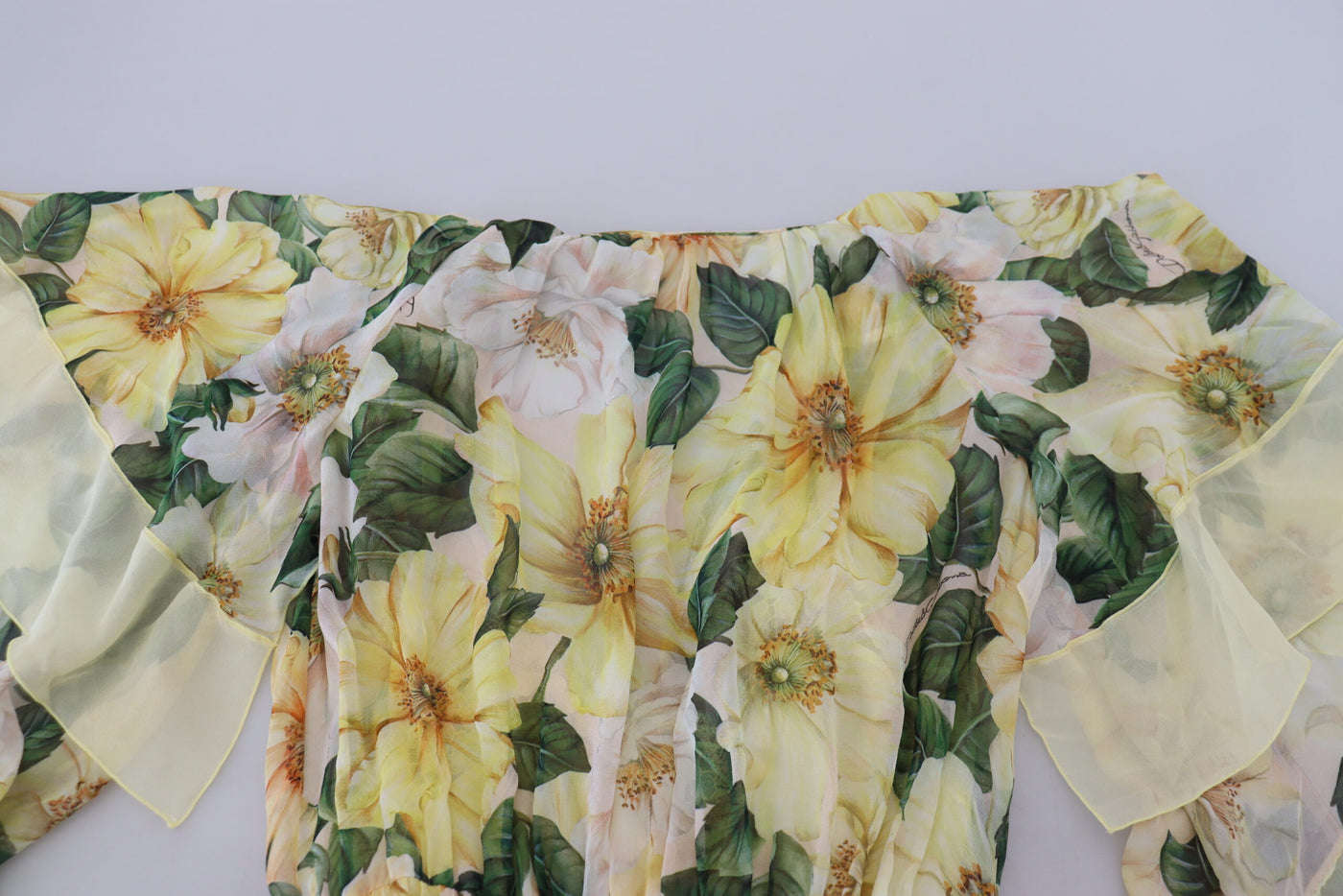 Dolce & Gabbana Langes Maxikleid mit Blumendruck aus Seide in mehreren Farben