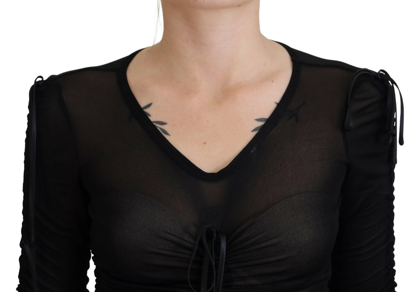 Dolce & Gabbana Schwarzes Viskose Bodycon Etuikleid Midikleid