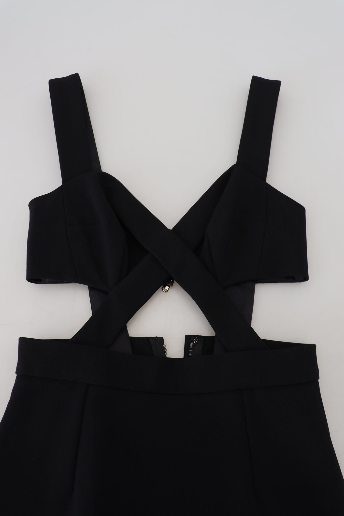 Dolce & Gabbana Schwarzes Viskose Bodycon Etuikleid Midikleid