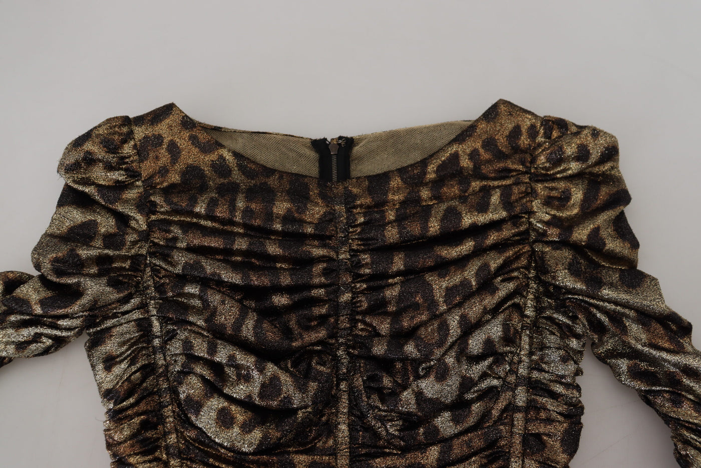 Dolce & Gabbana Multicolor Leopard Bodycon Etuikleid Midikleid