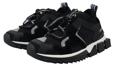 Dolce & Gabbana Schwarz Mesh Sorrento Trekking Turnschuhe Schuhe