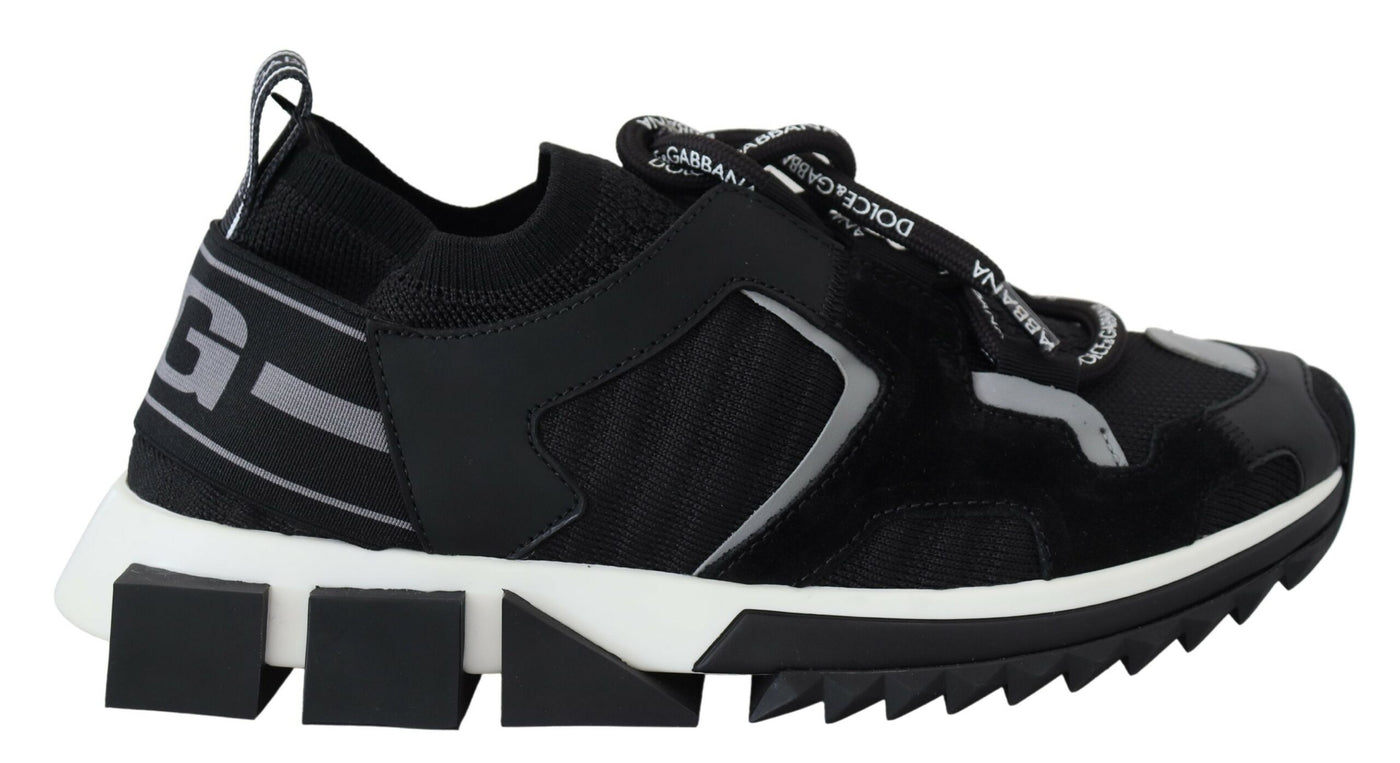 Dolce & Gabbana Schwarz Mesh Sorrento Trekking Turnschuhe Schuhe