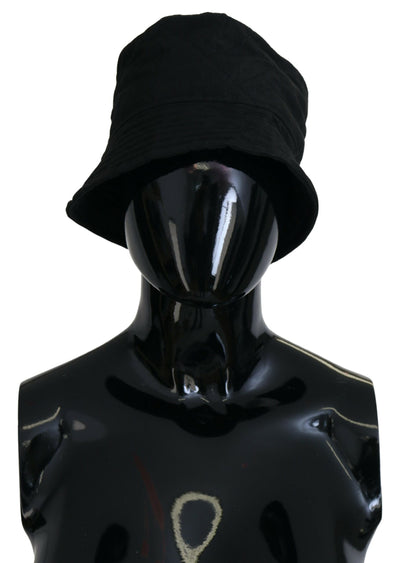 Dolce & Gabbana Schwarzes Nylon Frauen Eimer Kappe Hut