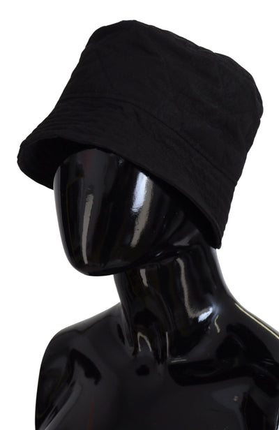 Dolce & Gabbana Schwarzes Nylon Frauen Eimer Kappe Hut