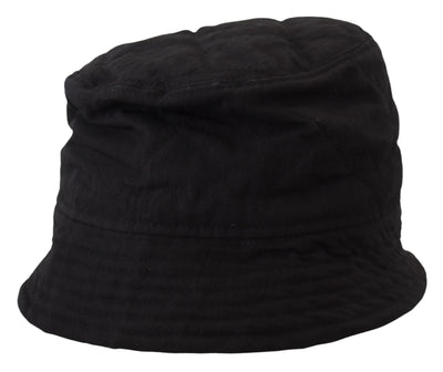 Dolce & Gabbana Schwarzes Nylon Frauen Eimer Kappe Hut