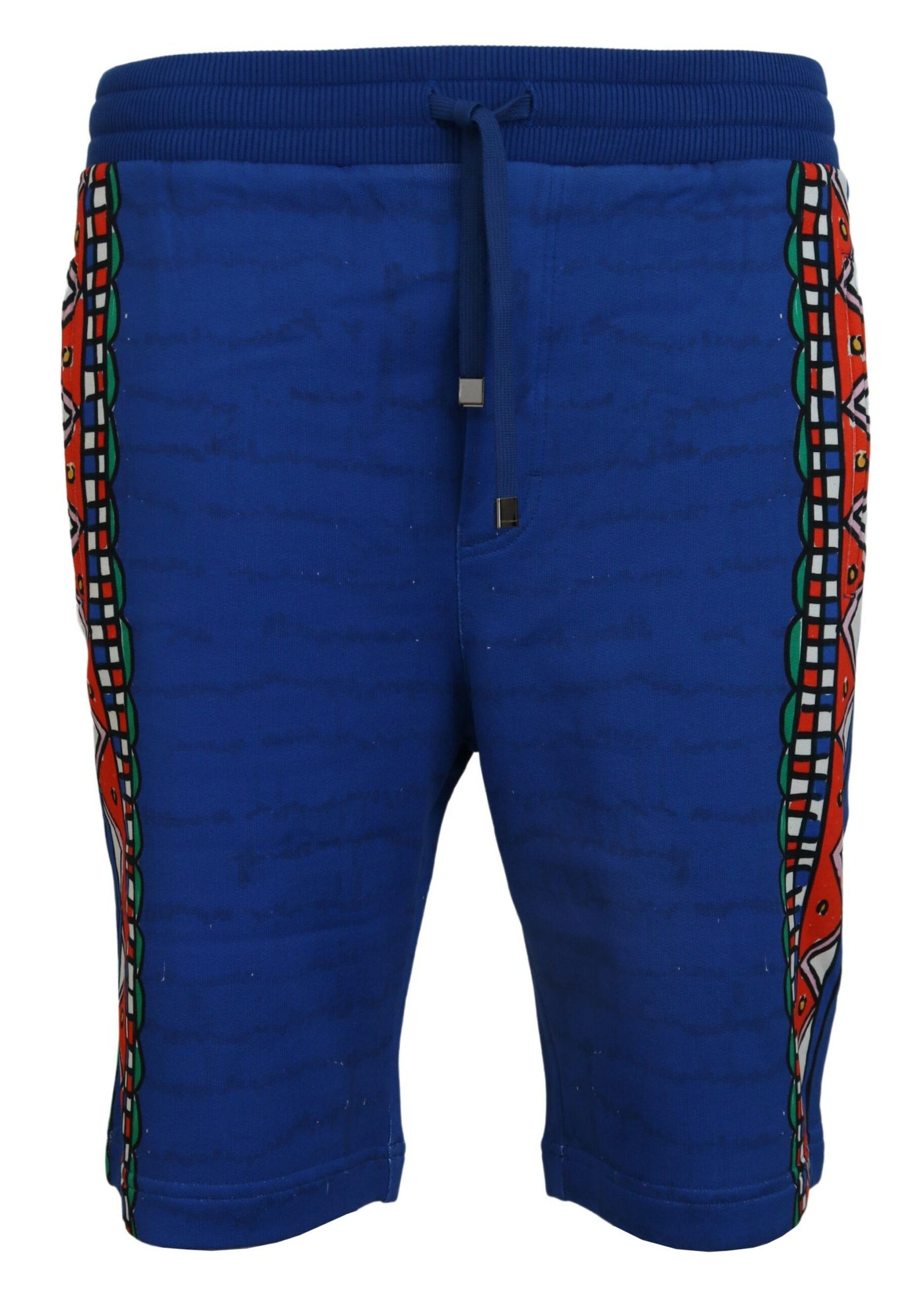 Dolce & Gabbana Bedruckte Bermudashorts aus blauer Baumwolle