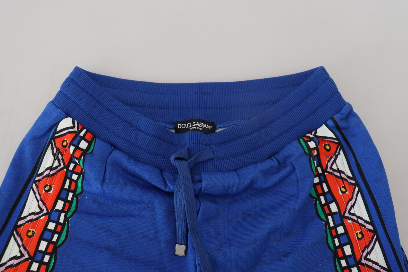 Dolce & Gabbana Bedruckte Bermudashorts aus blauer Baumwolle