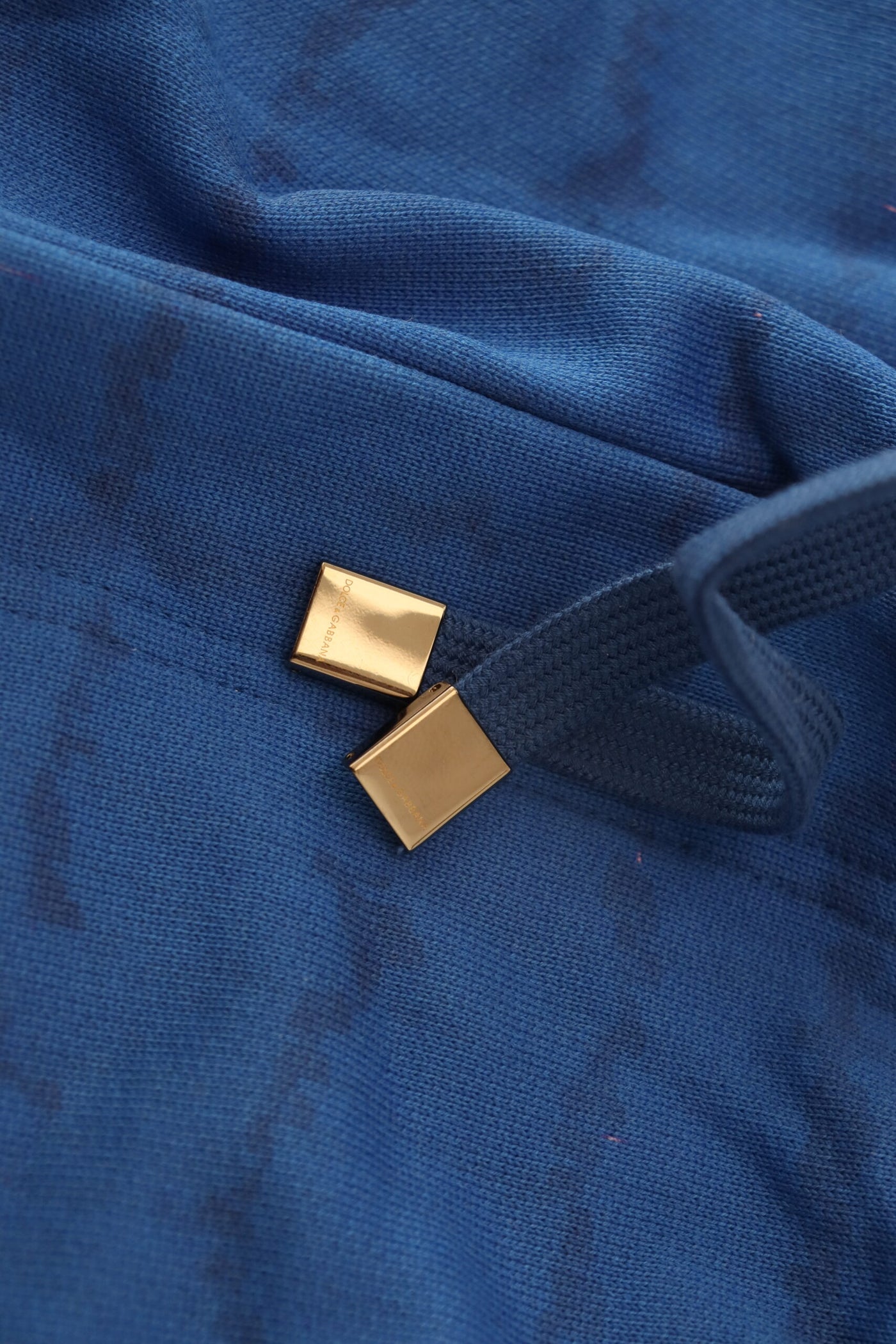 Dolce & Gabbana Bedruckte Bermudashorts aus blauer Baumwolle