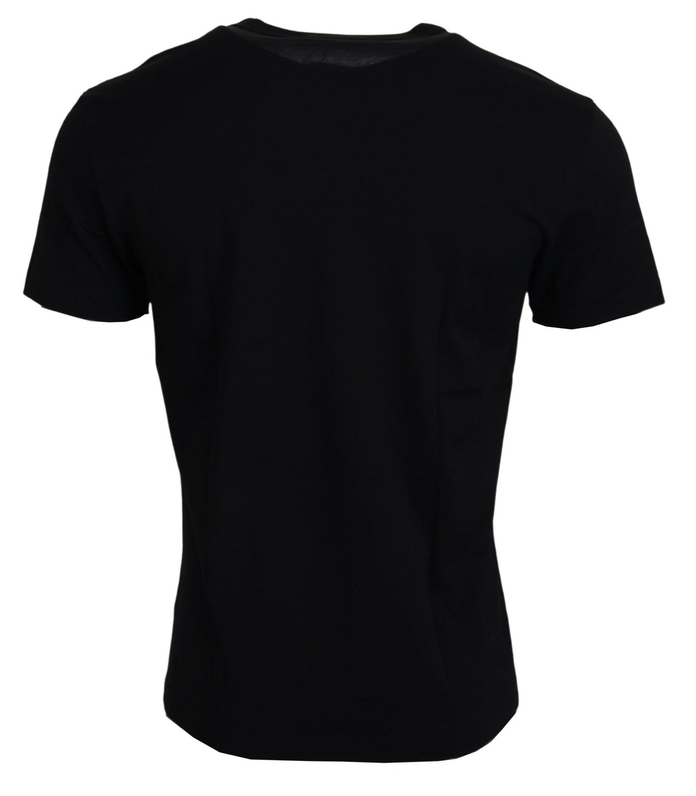 Dolce & Gabbana Schwarzes Sneak Peek Baumwoll-T-Shirt mit kurzen Ärmeln