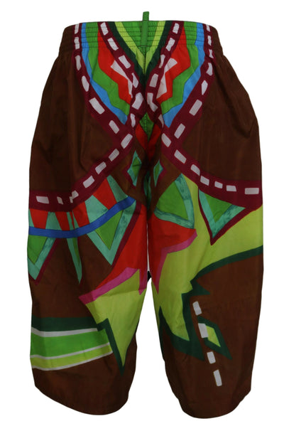 Dsquared² Multicolor Bedruckte Herren Strandbekleidung Shorts Bademode