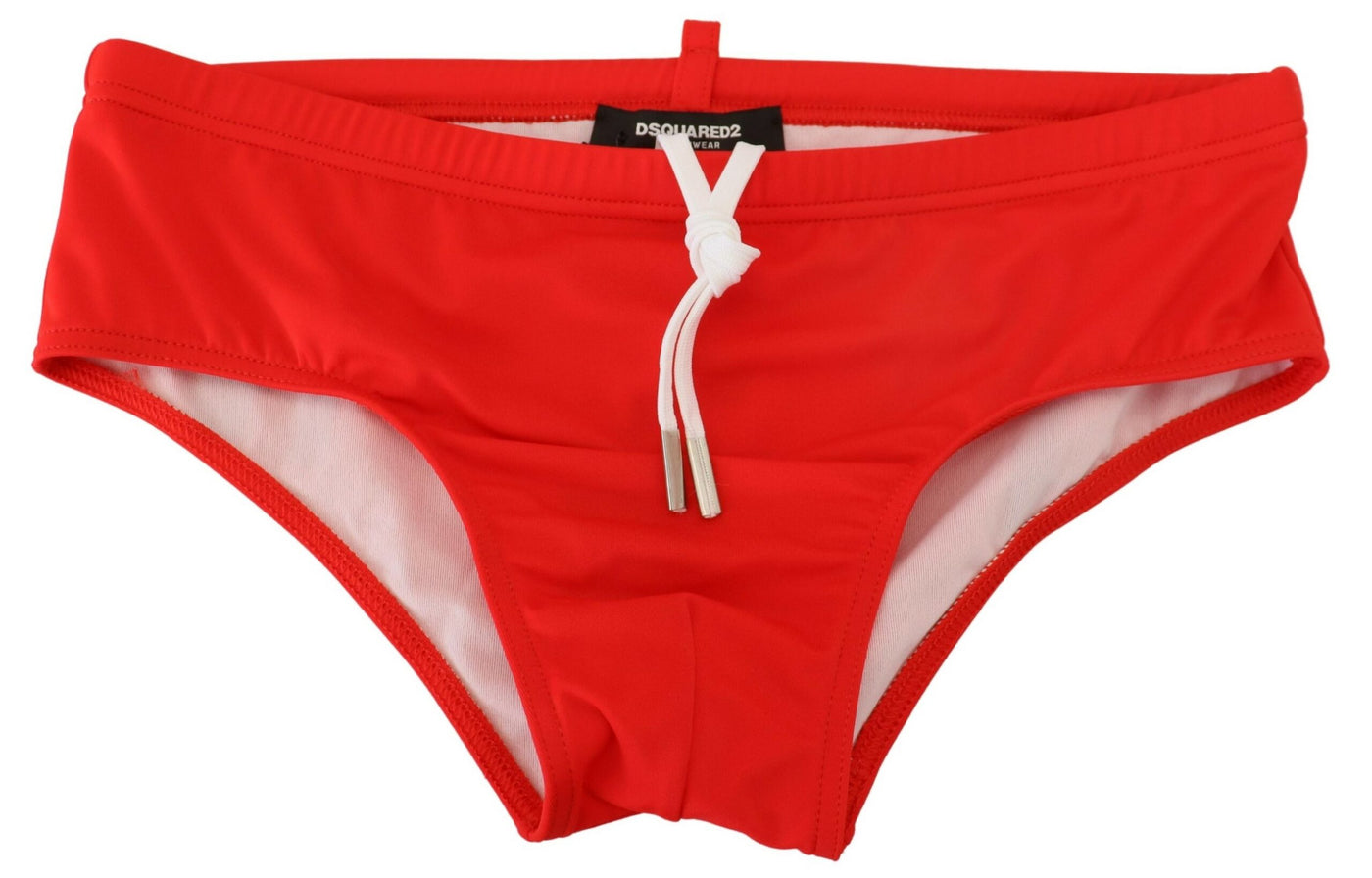 Dsquared² Rot Schwarz ICON Print Herren Badeslip Badehose