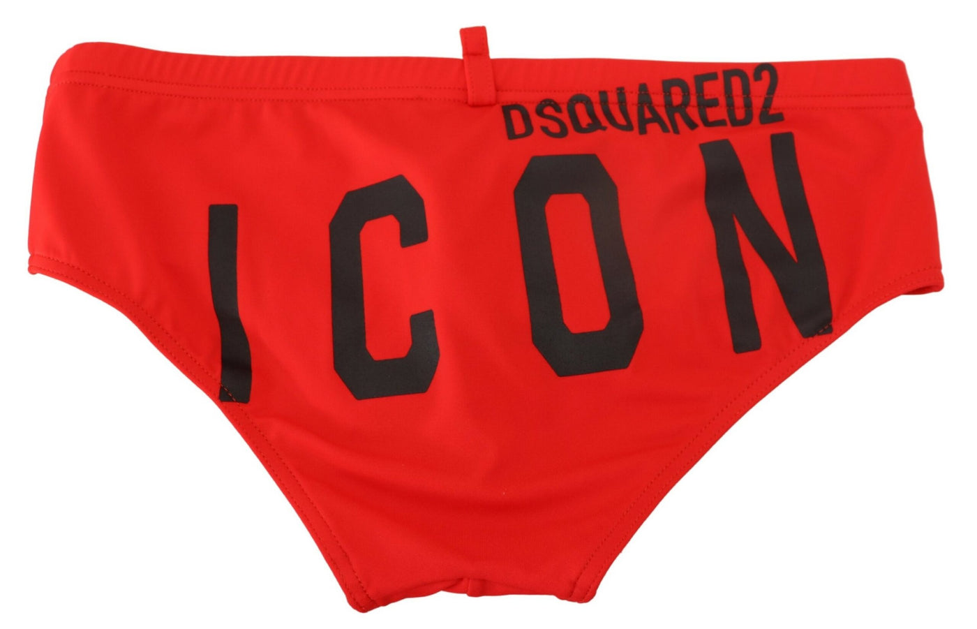 Dsquared² Rot Schwarz ICON Print Herren Badeslip Badehose