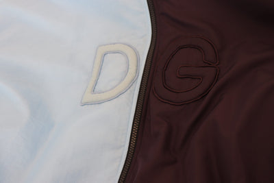 Dolce & Gabbana Schwarz Blau DG Hooded Full Zip Herren Jacke