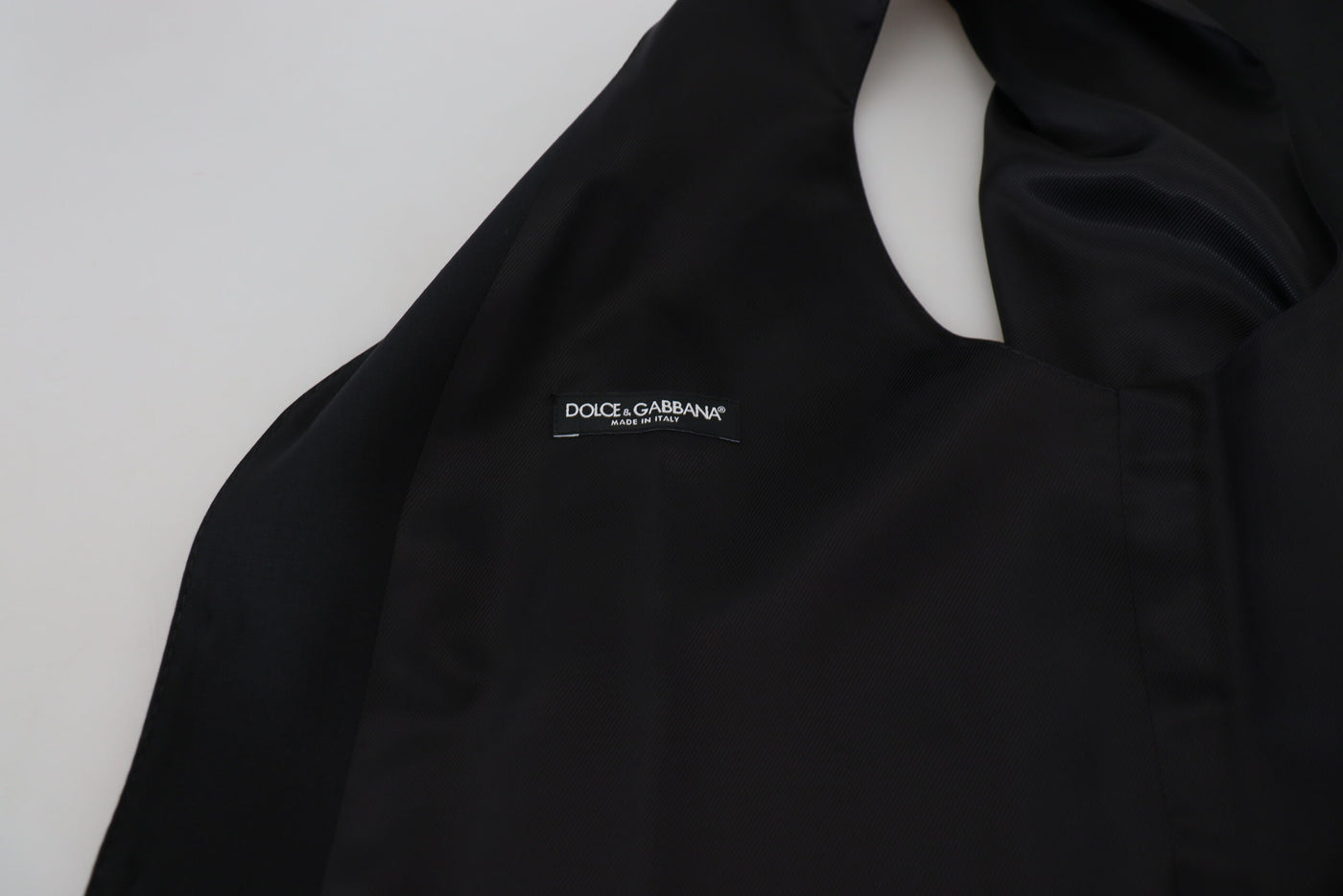 Dolce & Gabbana Schwarze Schurwollweste Formelle Weste