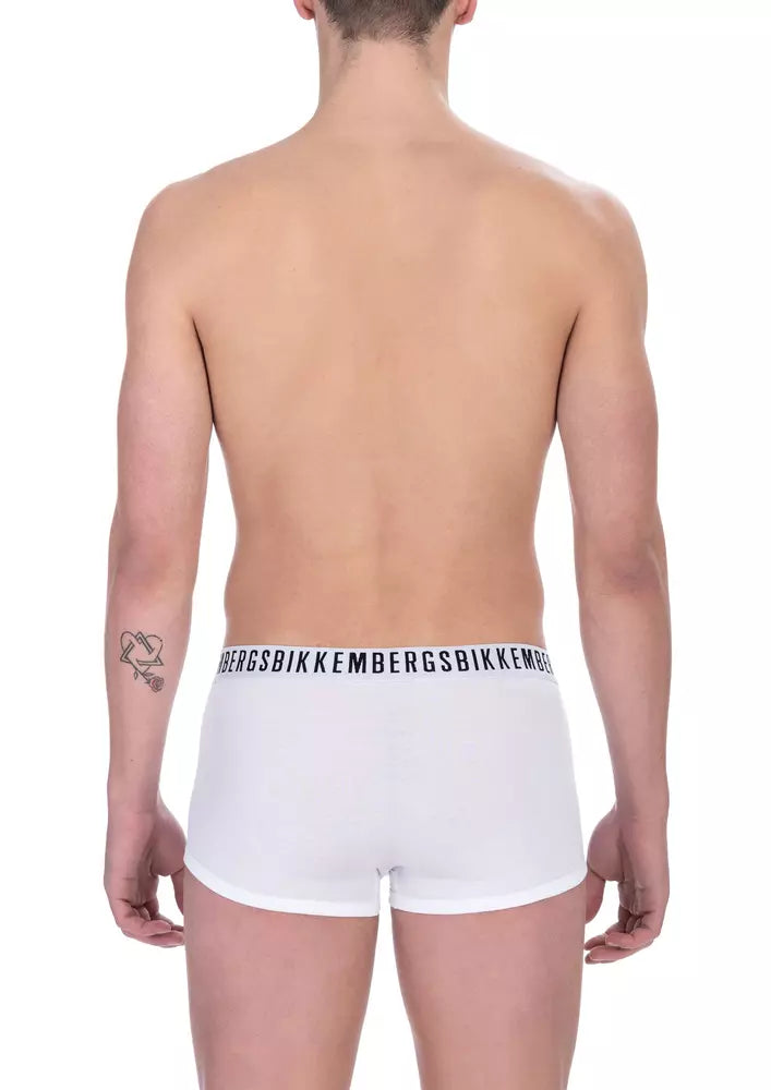 Bikkembergs Weiß Baumwolle Männer Unterwäsche Trunk Duo