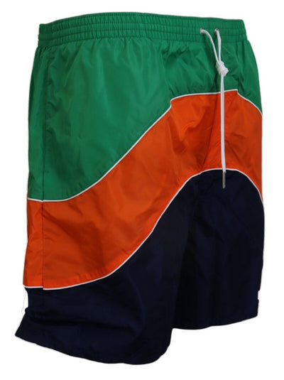 Dsquared² Multicolor Logo Print Herren Bademode Badehose kurz