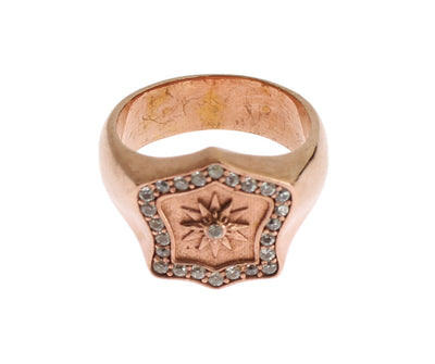 Nialaya Rosa Gold 925 Silber Authentic Clear Ring