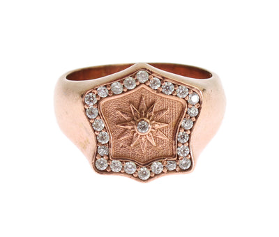 Nialaya Rosa Gold 925 Silber Authentic Clear Ring