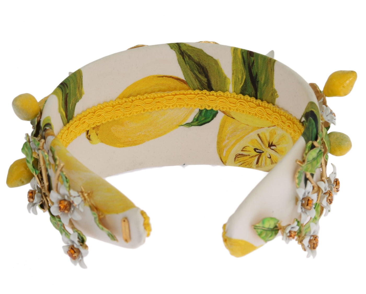 Dolce & Gabbana Gelbe Zitronen Sizilien Kristall Diadem Tiara Stirnband