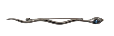 Dolce & Gabbana Silber Messing Kristall Spilla Serpente Brosche Pin