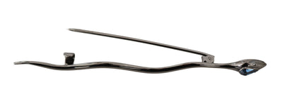 Dolce & Gabbana Silber Messing Kristall Spilla Serpente Brosche Pin