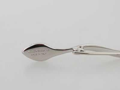 Dolce & Gabbana Silber Messing Kristall Spilla Serpente Herren Brosche Pin