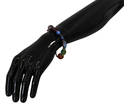 Dolce & Gabbana multicolor Silber Kette Messing Perlen Karabinerverschluss Armband