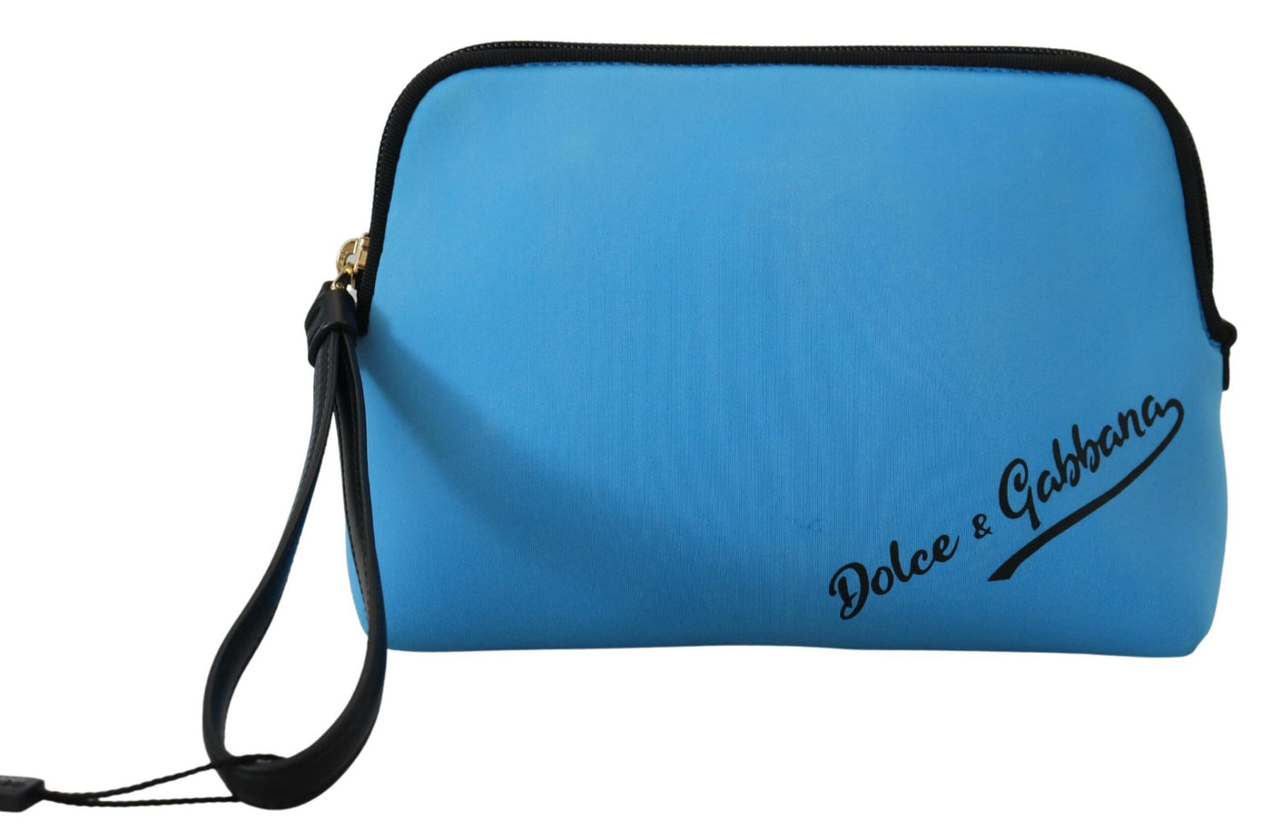 Dolce & Gabbana Handtäschchen mit blauem Logodruck und Leopardenmuster Toilettenbeutel