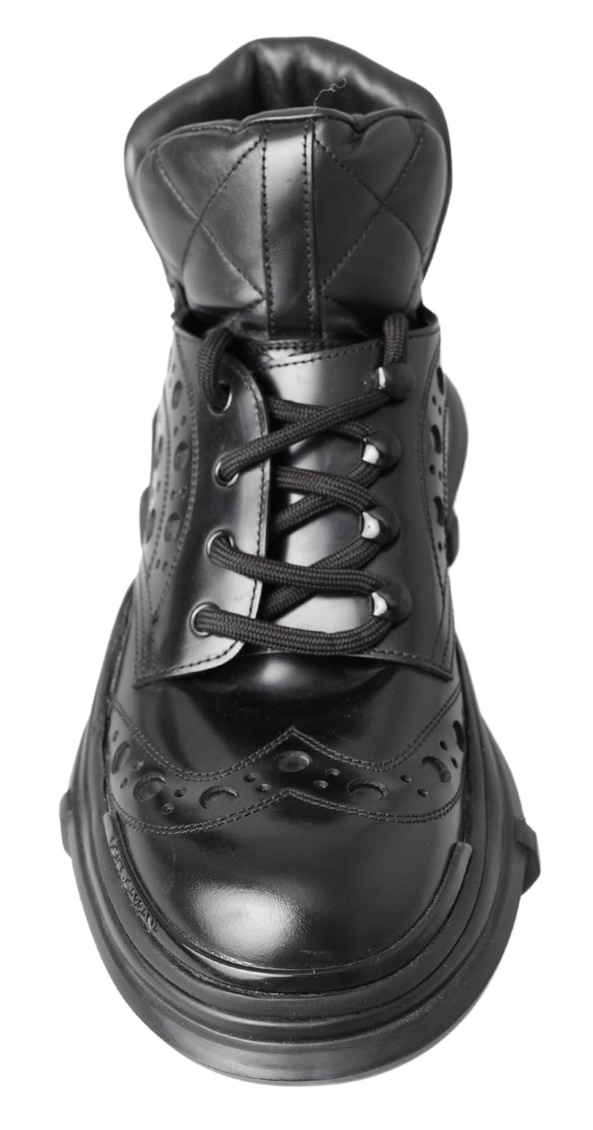 Dolce & Gabbana Schwarze Lederstiefel für die Freizeit
