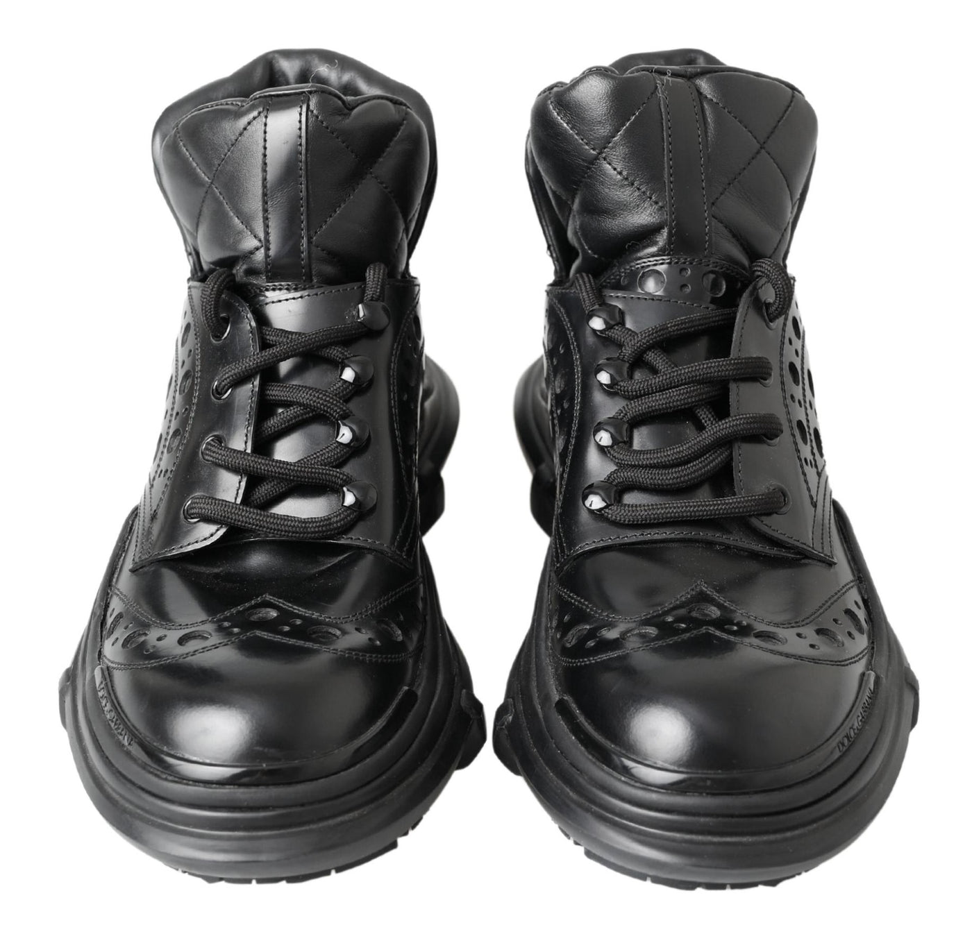 Dolce & Gabbana Schwarze Lederstiefel für die Freizeit