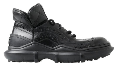 Dolce & Gabbana Schwarze Lederstiefel für die Freizeit
