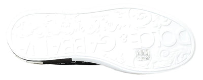 Dolce & Gabbana Rot Weiß Flache Turnschuhe Loafers Schuhe